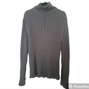 Banana Republic Ribbed Moch Neck Quarter Zip Sweater